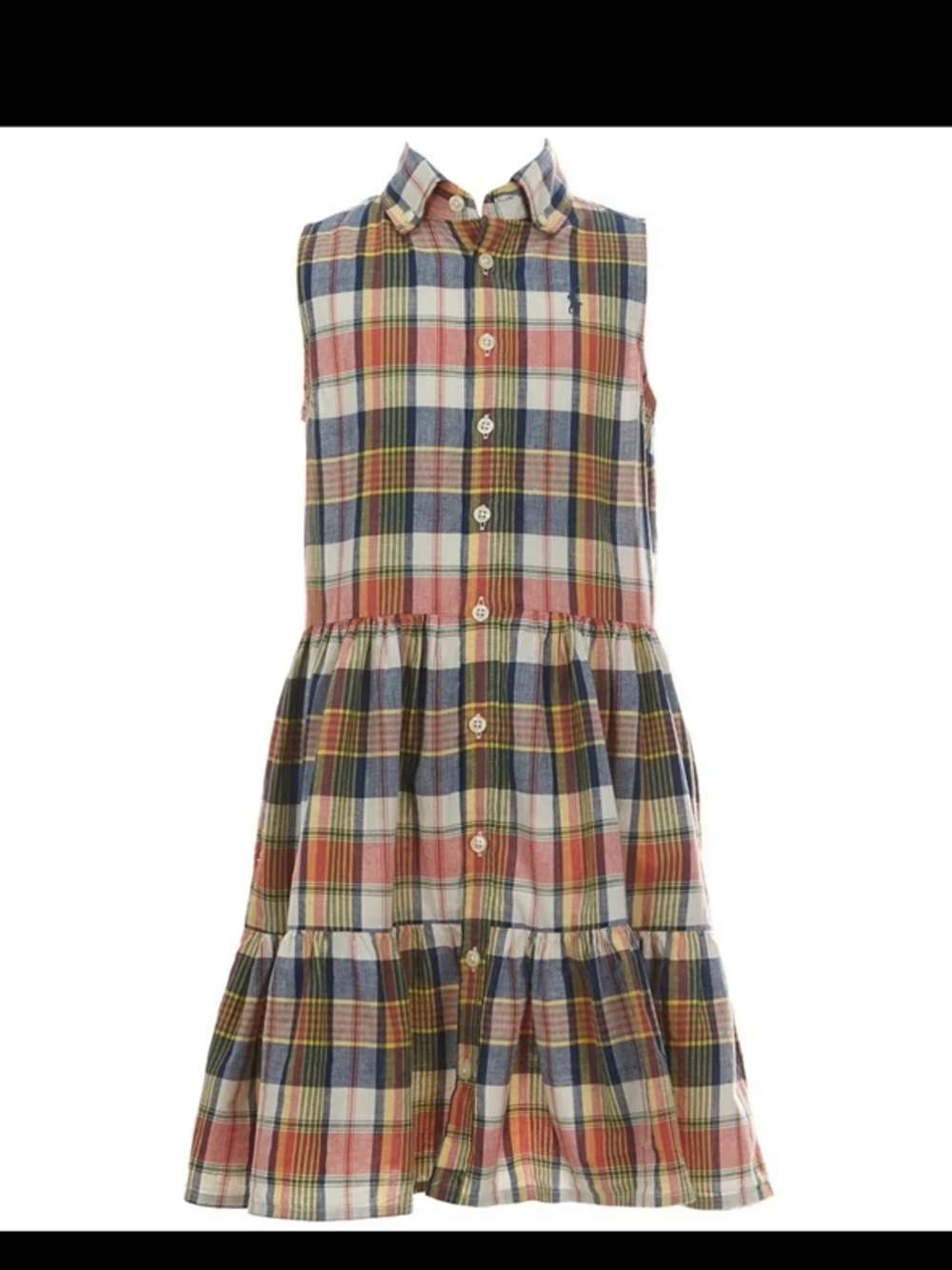 Polo by Ralph Lauren Girls' Multicolor Plaid Sleeveless Dress